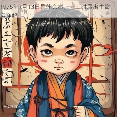 1976年7月13日是什么命,十二时辰出生命运详解