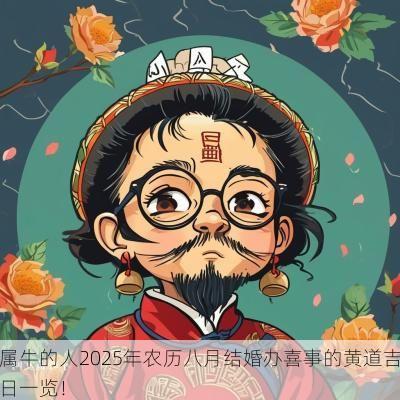 属牛的人2025年农历八月结婚办喜事的黄道吉日一览! 属牛的人2025年农历八月结婚办喜事的黄道吉日一览!