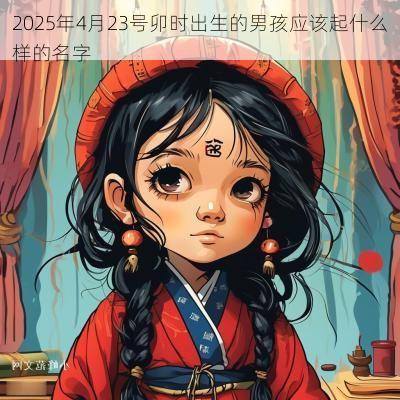 2025年4月23号卯时出生的男孩应该起什么样的名字