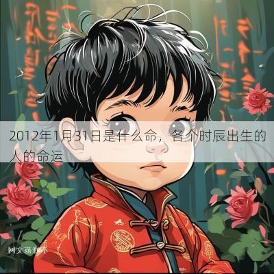 2012年1月31日是什么命，各个时辰出生的人的命运