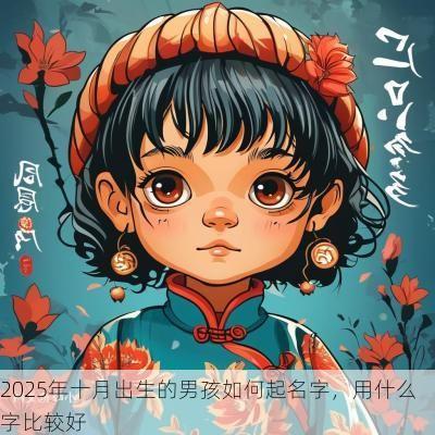2025年十月出生的男孩如何起名字，用什么字比较好