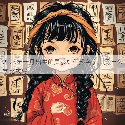 2025年十月出生的男孩如何起名字，用什么字比较好