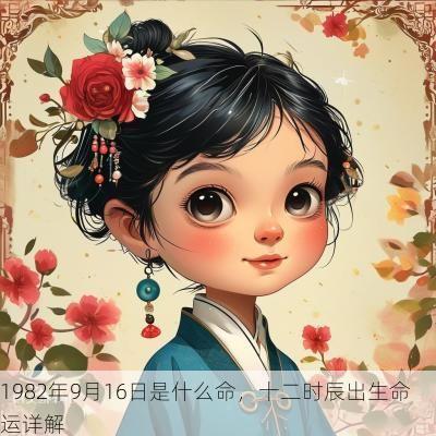 1982年9月16日是什么命,十二时辰出生命运详解 1982年9月16日是什么命,十二时辰出生命运详解