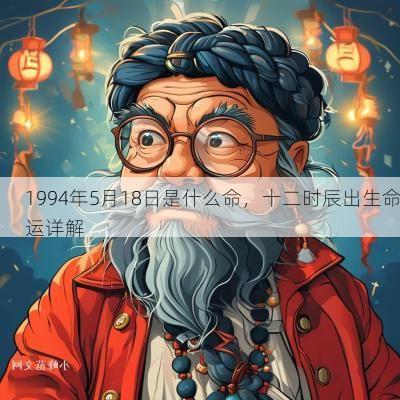 1994年5月18日是什么命,十二时辰出生命运详解 1994年5月18日是什么命,十二时辰出生命运详解