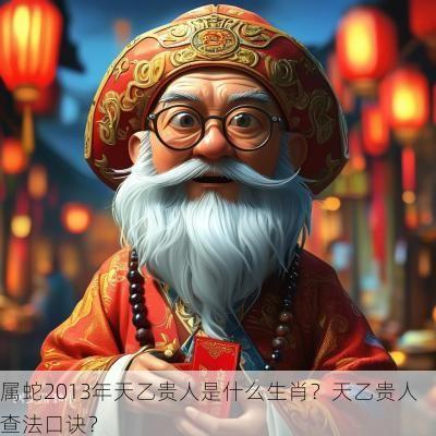 属蛇2013年天乙贵人是什么生肖？天乙贵人查法口诀？
