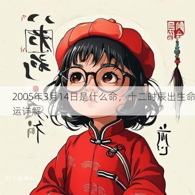 2005年3月14日是什么命,十二时辰出生命运详解 2005年3月14日是什么命,十二时辰出生命运详解
