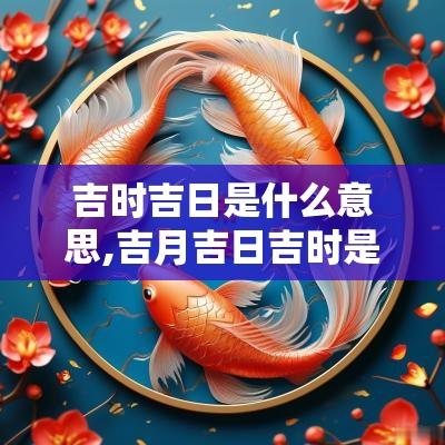 吉时吉日是什么意思,吉月吉日吉时是什么意思