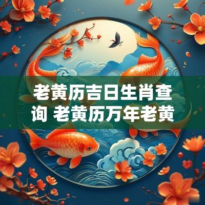 老黄历吉日生肖查询 老黄历万年老黄历黄历吉日查询