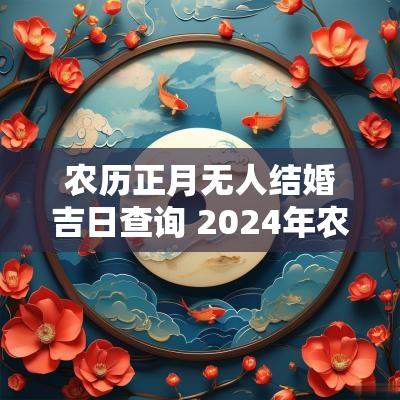 农历正月无人结婚吉日查询 2025年农历正月结婚吉日查询