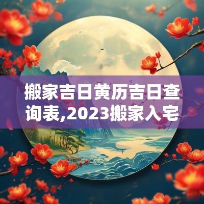 搬家吉日黄历吉日查询表,2025搬家入宅吉日查询表