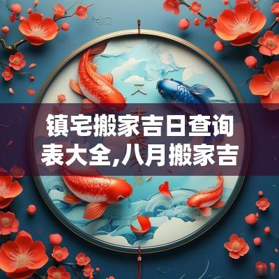 镇宅搬家吉日查询表大全,八月搬家吉日大全查询表