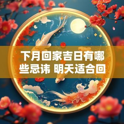 下月回家吉日有哪些忌讳 明天适合回家吗黄历吉日