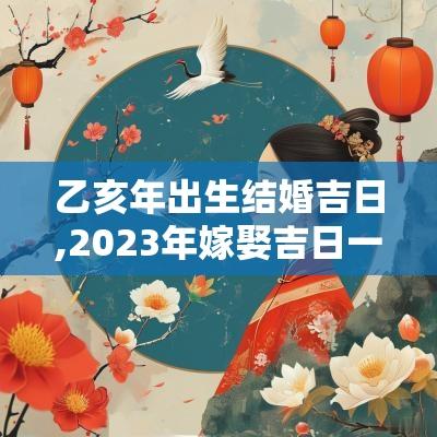 乙亥年出生结婚吉日,2025年嫁娶吉日一览表结婚黄历属相