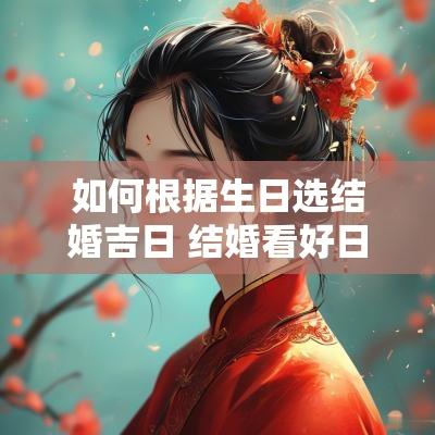 如何根据生日选结婚吉日 结婚看好日子怎么选吉日