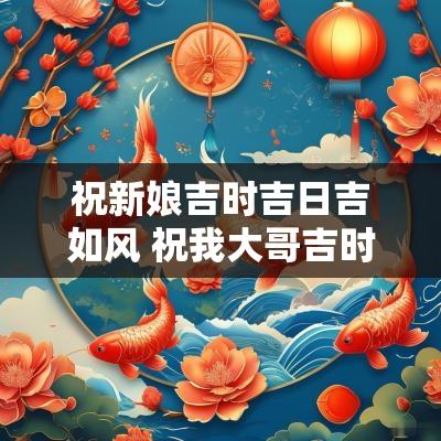祝新娘吉时吉日吉如风 祝我大哥吉时吉日吉如风