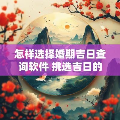 怎样选择婚期吉日查询软件 挑选吉日的日历哪个软件好