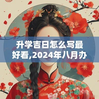 升学吉日怎么写最好看,2025年八月办升学哪天吉日