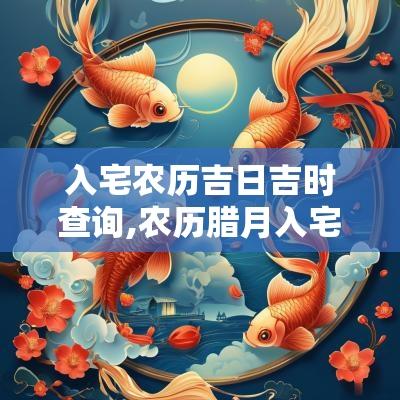 入宅农历吉日吉时查询,农历腊月入宅吉日查询
