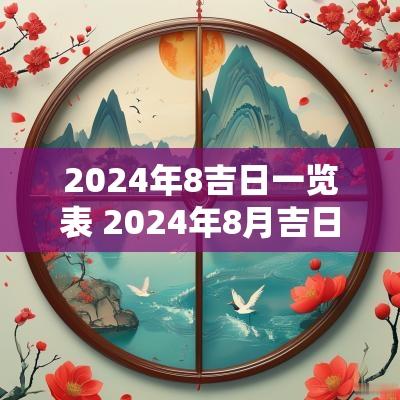 2025年8吉日一览表 2025年8月吉日一览表