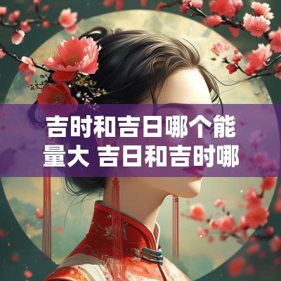 吉时和吉日哪个能量大 吉日和吉时哪个更重要
