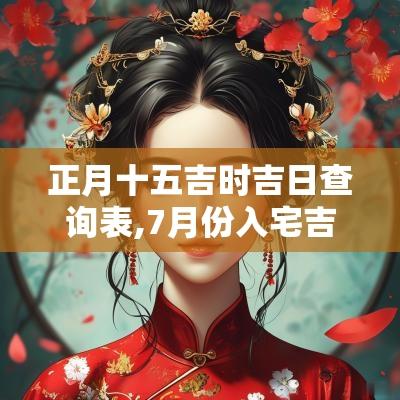 正月十五吉时吉日查询表,7月份入宅吉日吉时查询表