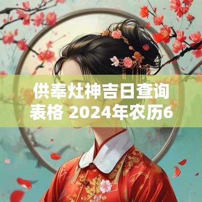 供奉灶神吉日查询表格 2025年农历6月老黄历吉日查询表格