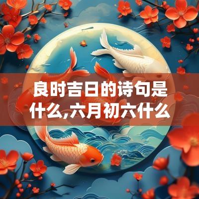 良时吉日的诗句是什么,六月初六什么日子仙家说是什么日子