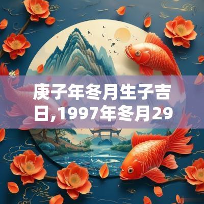 庚子年冬月生子吉日,1997年冬月29日是吉日吗