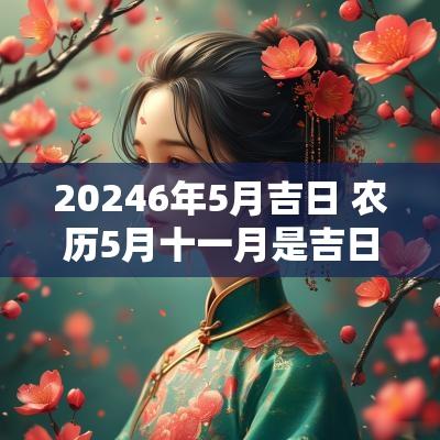 20256年5月吉日 农历5月十一月是吉日吗