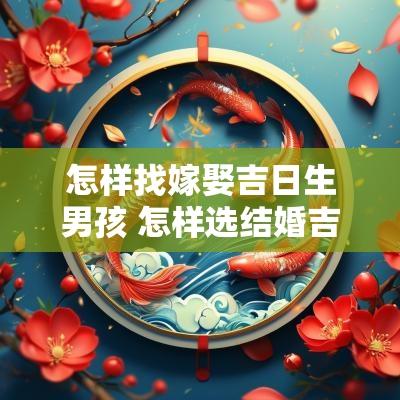怎样找嫁娶吉日生男孩 怎样选结婚吉日最准确