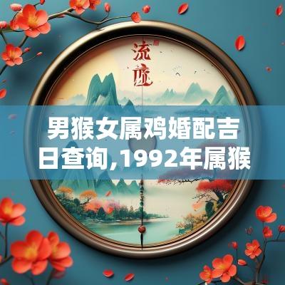 男猴女属鸡婚配吉日查询,1992年属猴女和1993年属鸡男婚姻
