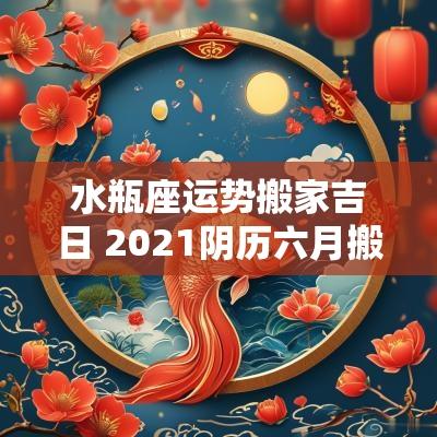 水瓶座运势搬家吉日 2025阴历六月搬家吉日最好吉日