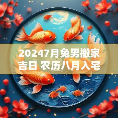 20257月兔男搬家吉日 农历八月入宅搬家吉日农历八月十四入宅好吗