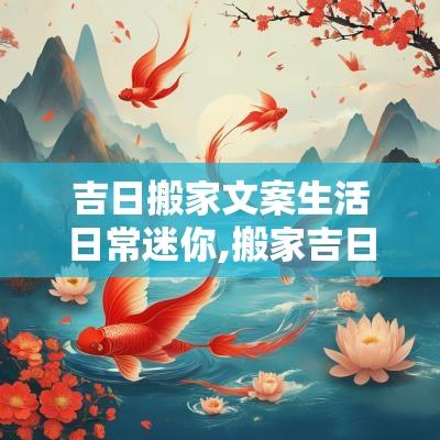 吉日搬家文案生活日常迷你,搬家吉日什么东西先进屋好