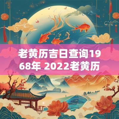 老黄历吉日查询1968年 2025老黄历吉日查询表
