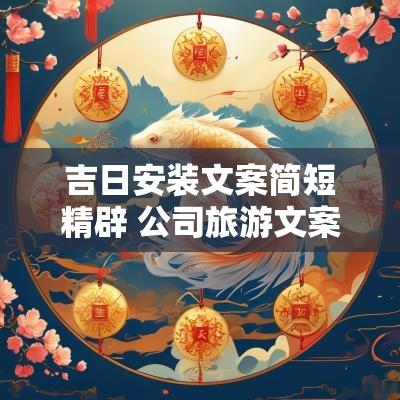 吉日安装文案简短精辟 公司旅游文案简短精辟