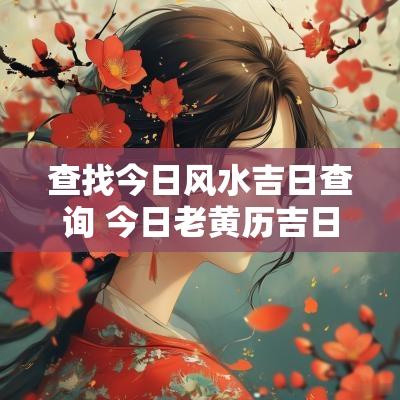 查找今日风水吉日查询 今日老黄历吉日吉时财神方位查询