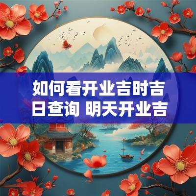 如何看开业吉时吉日查询 明天开业吉时吉日查询表