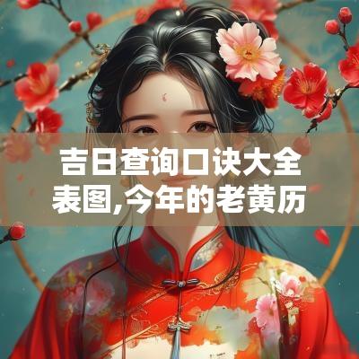 吉日查询口诀大全表图,今年的老黄历吉日查询大全表