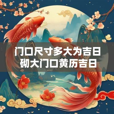 门口尺寸多大为吉日 砌大门口黄历吉日吉时
