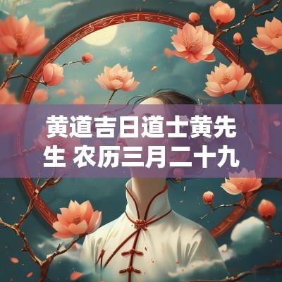 黄道吉日道士黄先生 农历三月二十九日是黄道吉日吗?