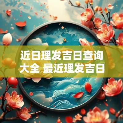 近日理发吉日查询大全 最近理发吉日查询大全