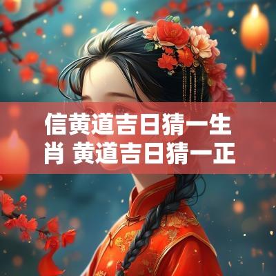 信黄道吉日猜一生肖 黄道吉日猜一正确的生肖