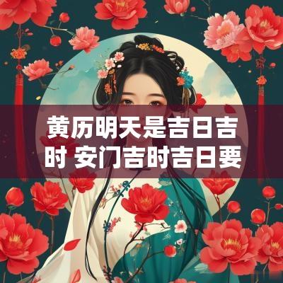 黄历明天是吉日吉时 安门吉时吉日要看黄历上的哪一个