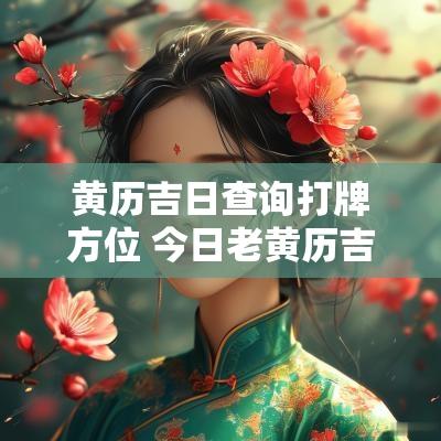 黄历吉日查询打牌方位 今日老黄历吉日吉时财神方位查询