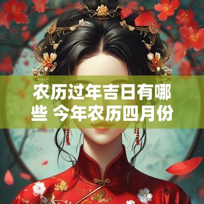 农历过年吉日有哪些 今年农历四月份吉日有哪些
