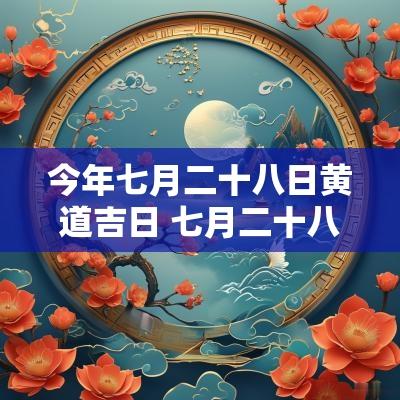 今年七月二十八日黄道吉日 七月二十八日黄道吉日