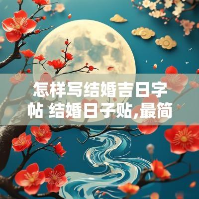 怎样写结婚吉日字帖 结婚日子贴,最简单的,怎么写?