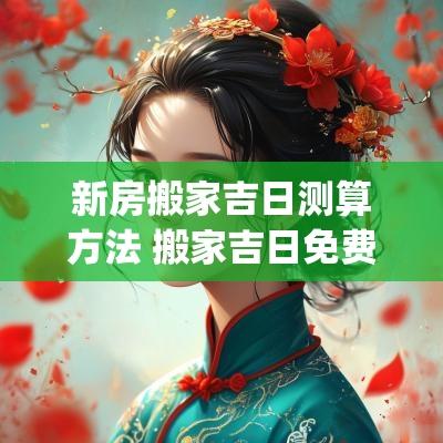 新房搬家吉日测算方法 搬家吉日免费测算(搬家入宅吉日)