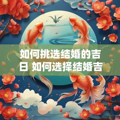 如何挑选结婚的吉日 如何选择结婚吉日吉时